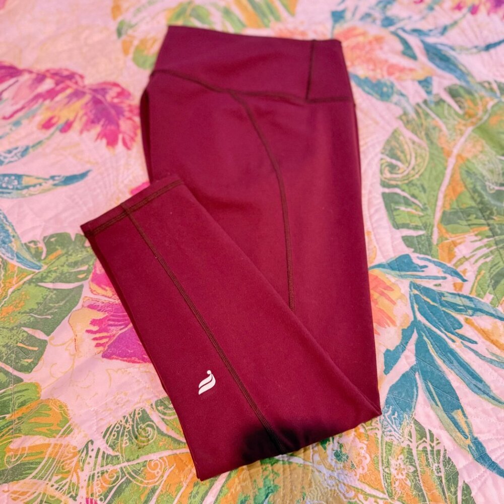 Fabletics Define PowerHold® High-Waisted Legging 7/8 Merlot Size Large - Picture 6 of 13